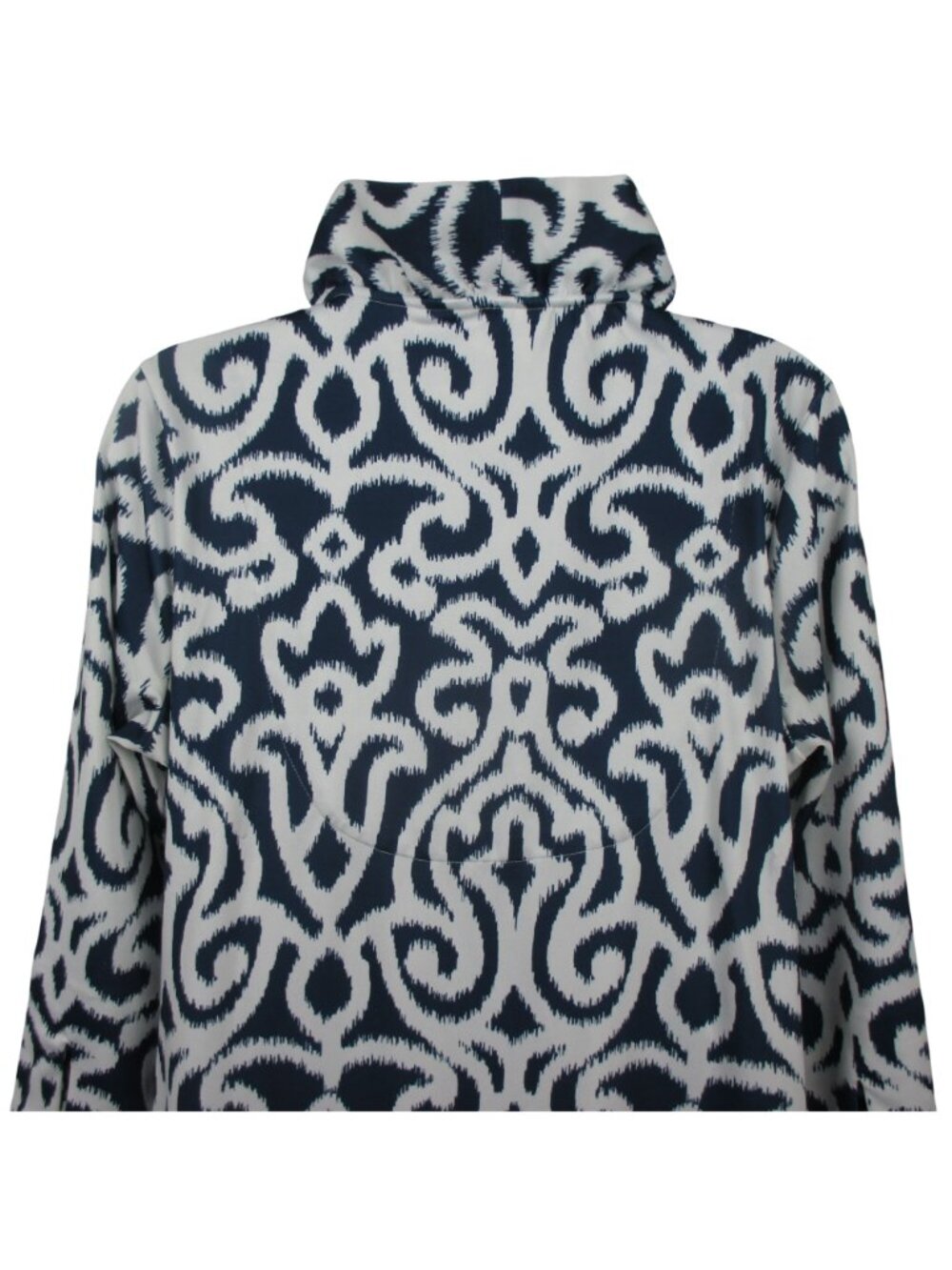 Gretchen Scott Women's Blue & White 3/4 Sleeve Ruffle Collar Shift Dress Size L - Picture 8 of 8